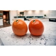 thumbnail image 2 of Hand Painted Ceramic Orange Salt and Pepper Shakers 2.25 Inch, 2 of 3