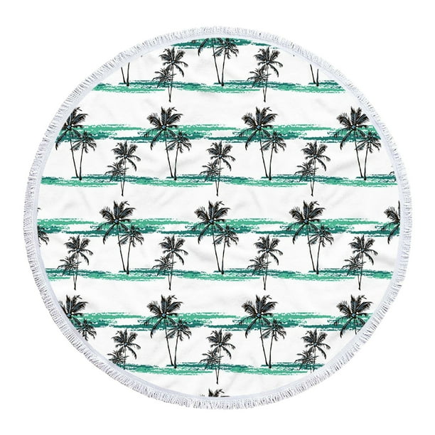 pstuiky Toalla de playa redonda de microfibra estampada, toalla de baño súper colorida, manta de playa anti-arena, esterilla de playa, toalla multiusos para viajes y piscina.