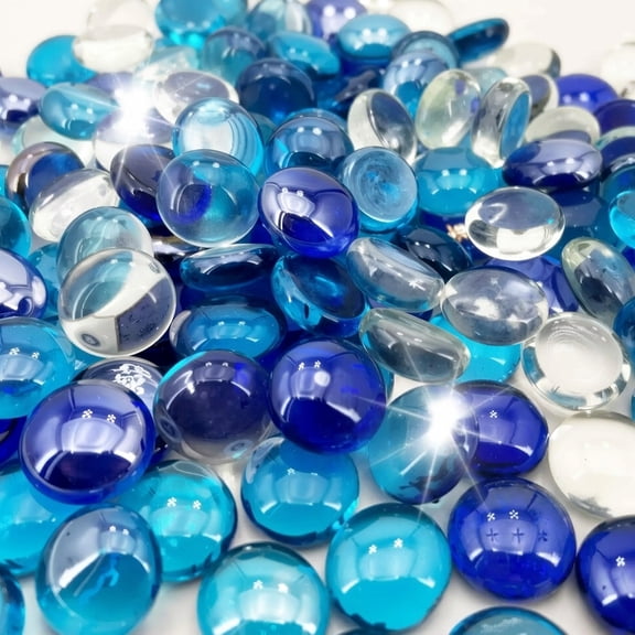 Ultra Clear Pacific Blue Cobalt Blue 10.0 Pounds 1/2 Inch Tempered Fire Glass