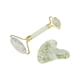 thumbnail image 2 of Rodillo de piedra de jade, tablero Gua Sha, cabezales dobles, suavizante de superficies, juego de rodillos de masaje facial, 2 of 10