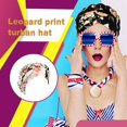 thumbnail image 3 of Fashionable Turban Multicolor European Pattern Single Layer Head Wrap Hair Bonnet Muslim Style Hair Assecories for Women, 3 of 6