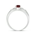 thumbnail image 5 of 14k White Gold Oval Garnet And Diamond Ring, 5 of 6