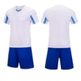 thumbnail image 2 of Soccer Jerseys for Kids Boys & Girls Ndbuld Children's Short Sleeve Top With Elastic Waist Shorts Sportswear And Soccer Set For Middle And Big Kids White 3XS, 2 of 6