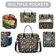 thumbnail image 2 of Black Princess Castle Pattern Womens Lunch Box for Work,Insulated Large Lunch Bag for Tween and Teen,Loncheras Para Mujer,Leakproof Adult Lunch Bag for Work,Beach,Travel,Picnic,Camping, 2 of 7