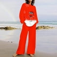 thumbnail image 2 of ChaoHeng Women's 2 Piece Lounge Sets Outfits Long Sleeve Pullover Oversized for 2024 Christmas Save Up Under 50%(Red,L), 2 of 4