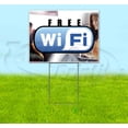 thumbnail image 1 of Free Wifi (18" x 24") Yard Sign, Includes Metal Step Stake, 1 of 6