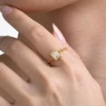 thumbnail image 3 of AAA White CZ 18K Gold Plating Jewelry Womens 4mm Copper Engagement Ring Size 6 7, 3 of 4