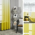 thumbnail image 4 of Deconovo Rod Pocket Ombre Voile Curtains for Living Room, Yellow, 52W x 84L Inch, Semi Sheer Window Panels, Set of 2, 4 of 6