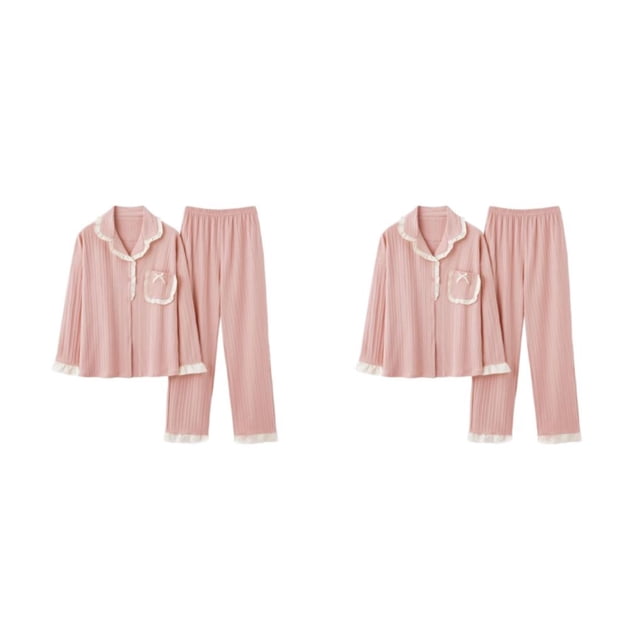 fastboy Ladies Short Pyjamas Sets - Romantic Look Comfortable Fit Flattering Sexy Soft B6802 L,1 2Set