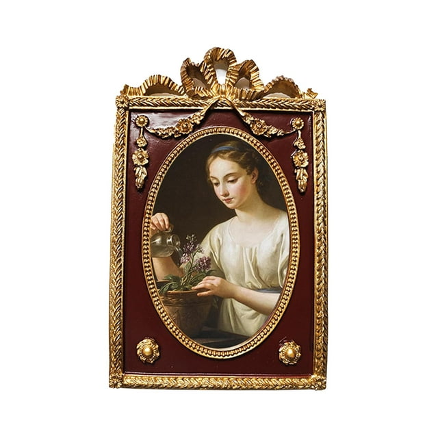 Marco de fotos Zulema estilo retro adornado europeo para decoración de cocina 14 cm x 22,5 cm