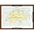 thumbnail image 5 of Art.com Switzerland Political Map Art Print by Peter Hermes Furian, Brown Frame Wall Art, 23" x 17", 5 of 5