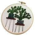thumbnail image 1 of veasfak Handmade Embroidery Needlepoint Crafts With Embroidery Hoop, Color Threads, EC007, 1 of 9
