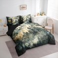 thumbnail image 3 of jejeloiu Spooky Castle Bedding Comforter Set 7 Pieces,Black Halloween Bat Full Bedding Set,Orange Splatter Ink Fitted Sheet Flat Sheet For Boys,Breathable Home Decor Reversible, 3 of 8