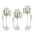 BalsaCircle Set 3 Gold Raised Cylinder Glass Vases Centerpieces Candle ...