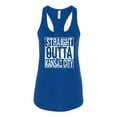 thumbnail image 2 of Straight Outta Kansas City KC Fan | Fantasy Baseball Fans | Womens Sports Jersey Racerback Tank Top, Royal, Small, 2 of 4