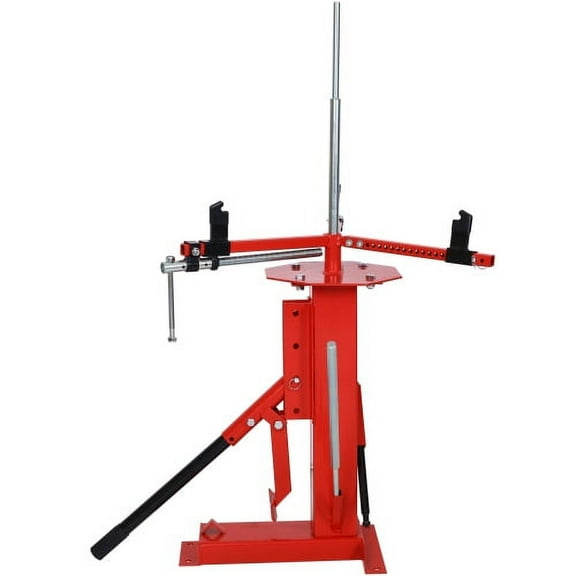 Multi-Function Manual Tire Changer for Car, Truck, Motorcycle – Portable Hand Tool Tire Bead Breaker Changer, Fits Rims 4" to 21" – Heavy Duty Steel, Red