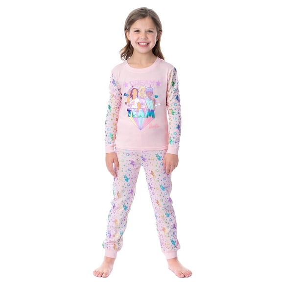 Mattel Girls' Barbie Dream Team Unicorn Best Friend Sleep Pajama Set