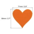thumbnail image 2 of Uxcell Heart Shaped Iron on Patches Orange Embroidered Applique Patches for Clothing Repairing 15PCS 2.8"x2.7", 2 of 6