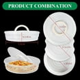 thumbnail image 3 of 2 Pack 12inch Food Storage Container with Lid and Handle, Reusable 2 Compartments Pizza Slice Storage Container, Round Clear Pie Carrier Leftover Pizza Keeper for Cake Cheesecake Tortilla Pastry, 3 of 7