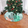 thumbnail image 2 of RYLABLUE PatternCactus Xmas Christmas Tree Skirt Stand Mat for Holiday Party Decoration Indoor Outdoor 36 inches, 2 of 3