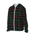 thumbnail image 2 of Rocae Buffalo Plaid Dark Green Print Breathable Sun Protection Hoodie Quick-Dry Lightweight Long Sleeve Hoodie Unisex Running Sports Shirt X-Large, 2 of 9