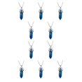 thumbnail image 3 of Sonducket Abalorio de columna hexagonal, colgantes colgantes de aniversario, amuletos de cristal para manualidades, collar, cadena, pendiente, Azul 10piezas, 3 of 6