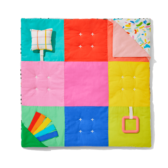 Lovevery, Anytime Activity Mat, On-The-Go Play Mat for Baby, Play Mat for Tummy Time, Lightweight, Easy to Store and Travel, 0  Months