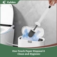 thumbnail image 4 of Eyliden Disposable Toilet Brush and Holder Set with 30PCS Dry Wipes, White, 4 of 9