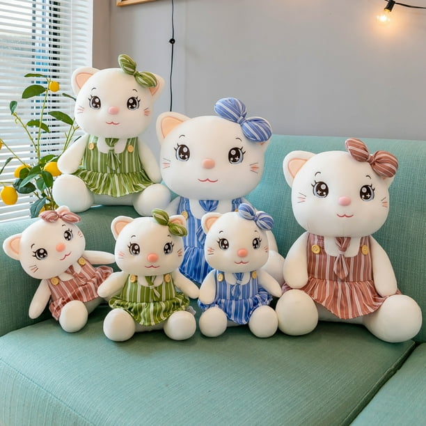 Gwong Juguete Muñeca de felpa adorable Finamente cosido PP Kitty de algodón de juguete de peluche con falda de encaje para adornos para el hogar Gwong 30013005