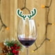 thumbnail image 3 of Decoraciones navideñas, adornos navideños, regalos navideños, tarjeta de decoración de copa de vino tinto de Navidad, gorro de Papá Noel, tarjeta de fiesta, decoración de copa de vino, centro comercia, 3 of 5