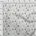 thumbnail image 3 of oneOone Cotton Silk Off White Fabric Circus Craft Projects Decor Fabric Printed By The Yard 42 Inch Wide, 3 of 5