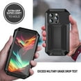 thumbnail image 5 of Allytech Rugged Case for iPhone 16 Pro with Screen Protector & Camera Lens Sliding Cover, Anti-Drop Dustproof Hidden Kickstand Heavy Duty Triple-Layer Protection Shell, Black, 5 of 7