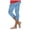 Blue, variant on Capri Leggings for Women Summer High Waist Yoga Capris Soft Stretch Workout 3/4 Tight Pants Running Crop Trousers (White, XL)