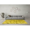 thumbnail image 3 of Ahgly Company Machine Washable Indoor Square Persian Yellow Traditional Area Rugs, 8' Square, 3 of 4