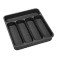 thumbnail image 3 of Bandeja para cubiertos, divisores de cajones, organizador expandible para cubiertos y vajilla Negro, 3 of 9