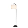 thumbnail image 4 of Mainstays 62" Black Metal Angled Downbridge Floor Lamp with Linen Shade, 4 of 8