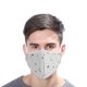 thumbnail image 5 of 4 Uds. Cubierta protectora para la boca transpirable para adultos Unisex a prueba de polvo cubierta protectora de respiración lavable gris, 5 of 8