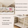 thumbnail image 5 of HDOFM 31.5 Inch Small Computer Desk for Small Space, Rolling Office Desk with Monitor Stand, Student Study Writing Desk for Bedroom, 5 of 6