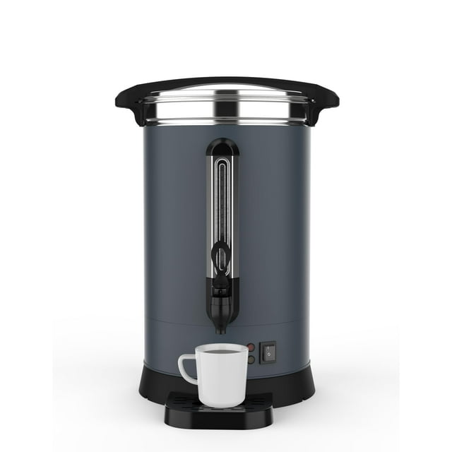 Coffee Urn, Commercial Stainless Steel Coffee Maker, Quick Brew Hot Beverage Dispenser, Double Wall Insulation Design, Perfect for Wedding, Catering, Events