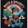 thumbnail image 2 of Retro Smurfs Cartoon 4th of July Crewneck T Shirts Boy Girl Teen Brisco Brands XS, 2 of 6