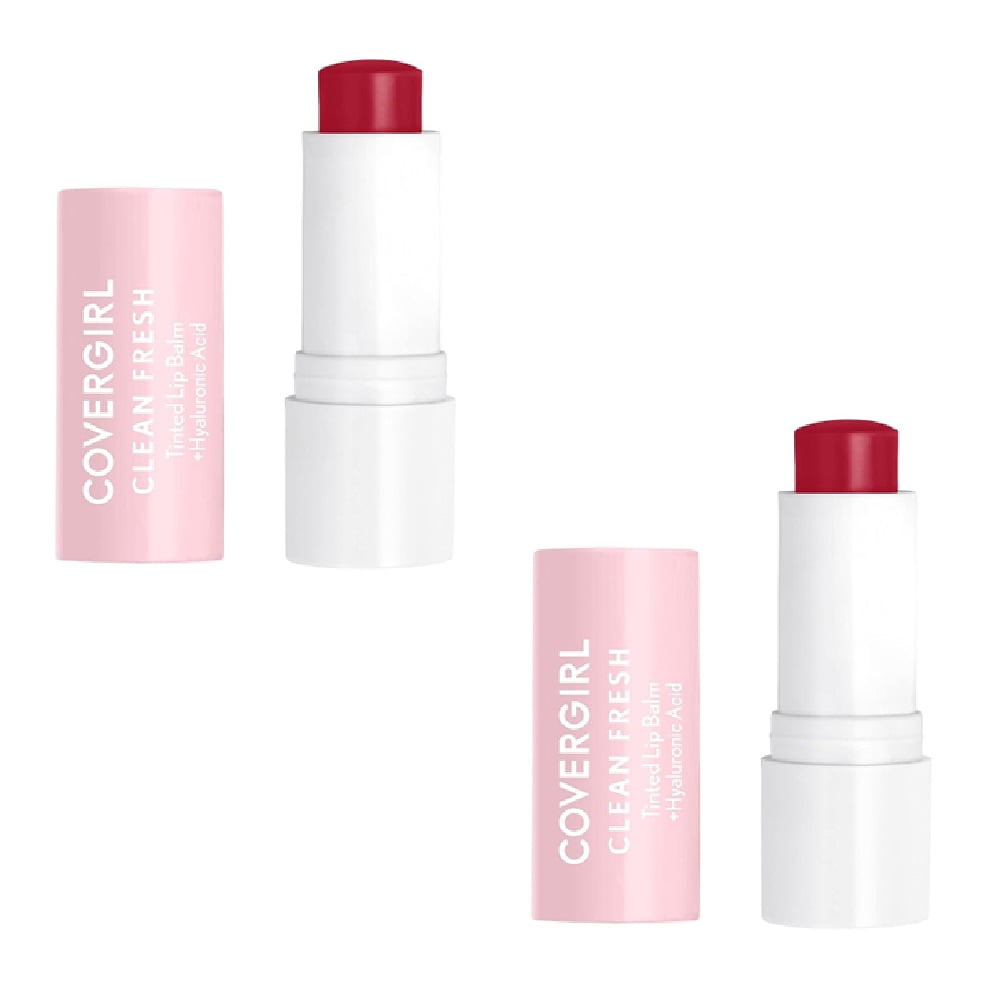 Pack of 2 CoverGirl Clean Fresh Tinted Lip Balm, You're the Pom 400