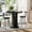 Black, variant on New 31.5" Round Bar Table & 2 Stools Set, Black Wooden/Metal with Footrest