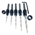 thumbnail image 2 of FTG USA Wood Countersink Drill Bit Set #4#6#8#10#12 with 2 Stop Collar, 2 of 11