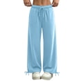 thumbnail image 3 of SYwaren Lounge Pants for Women Loose Casual Drawstring Elastic Waist Solid Color Pull-On Relaxed Fit Sweatpants with Pockets, 3 of 9