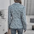 thumbnail image 4 of Women's Dressy Lapel Collar Vintage Floral Blazers | Business Casual Long Sleeve Suit Jacket with Faux Flap Pockets Button Closure Fall Office Outfits, 4 of 5