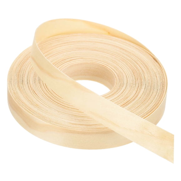 Uxcell Edge Banding, Wood Veneer Tape Pre-glued Flexible Plywood Edge Banding with Hot Melt Adhesive for Furniture Pine 0.75" x 50 ft