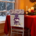 thumbnail image 6 of Luoshdecor Christmas Chair Back Covers, Winter Purple Reindeer Santa Snowman Chair Cover for Kitchen Holiday Home Party 18x21 in, 6 of 6