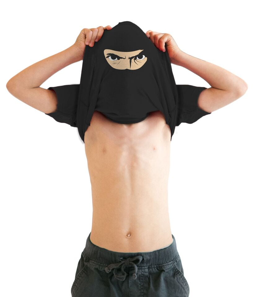 Youth Ninja Disguise Flip T Shirt Funny Cool Costume Novelty Gift Tee