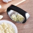 thumbnail image 2 of Garlic Press Rocker Set Stainless Steel Garlic Ginger Mincer Crusher Squeezer Slicer and Peeler, Kitchen Gadget with Handle, 2 of 8