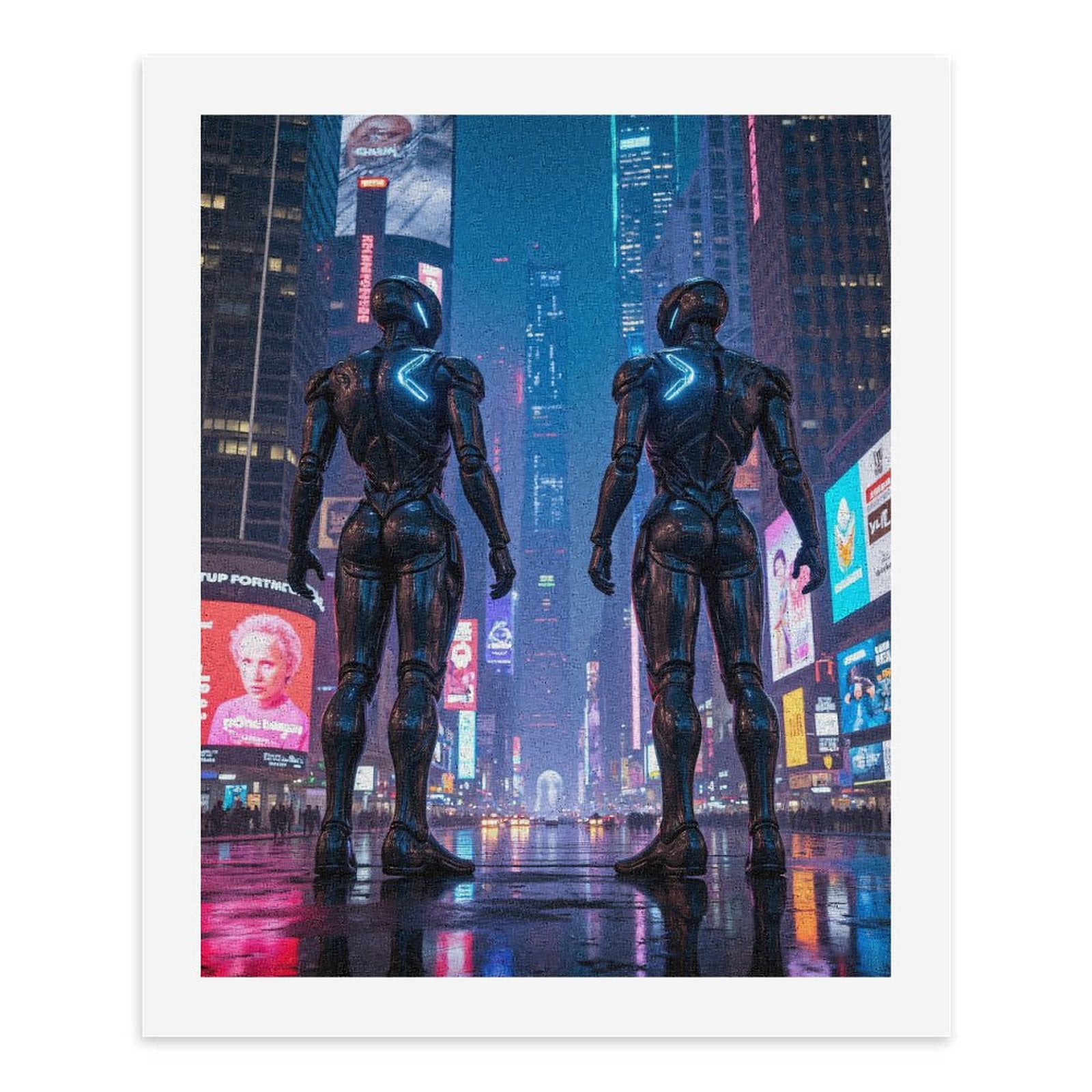 Paint By Numbers Kit for Adults Beginner - DIY Futuristic Cityscape Night Robots Canvas Painting Kits for Adults, Frameless Paint By Number for Adults for Home Wall Decor 16x20 Inch